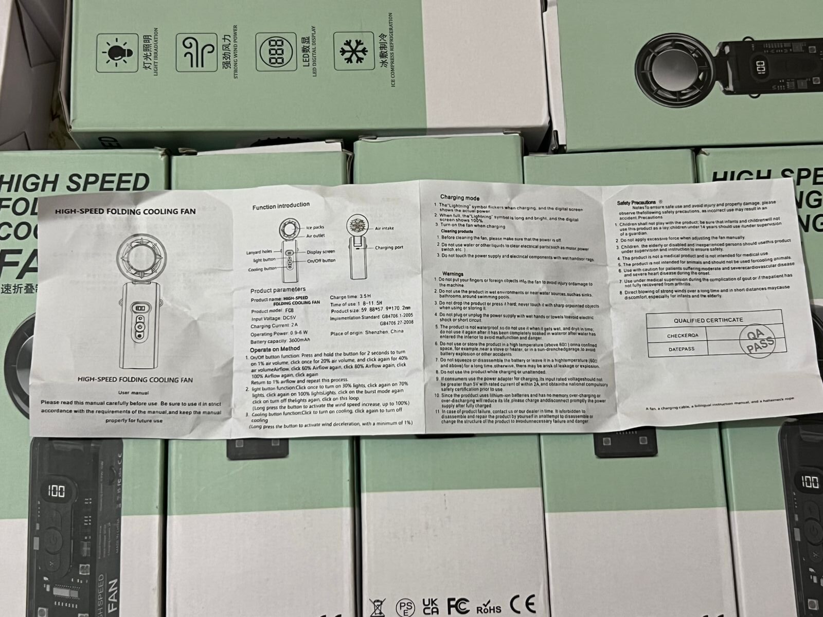 High-Speed Folding Cooling Fan (Model-FC8) - Image 9